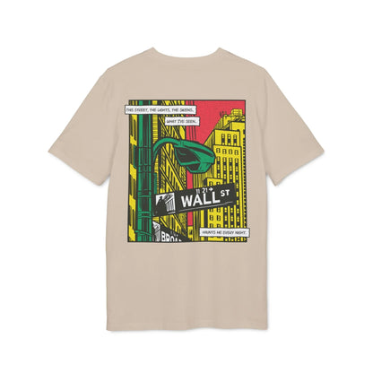 Wall Street - Comic Mafia - Premium Bio Unisex T-Shirt - Back Print - STREET STYLE