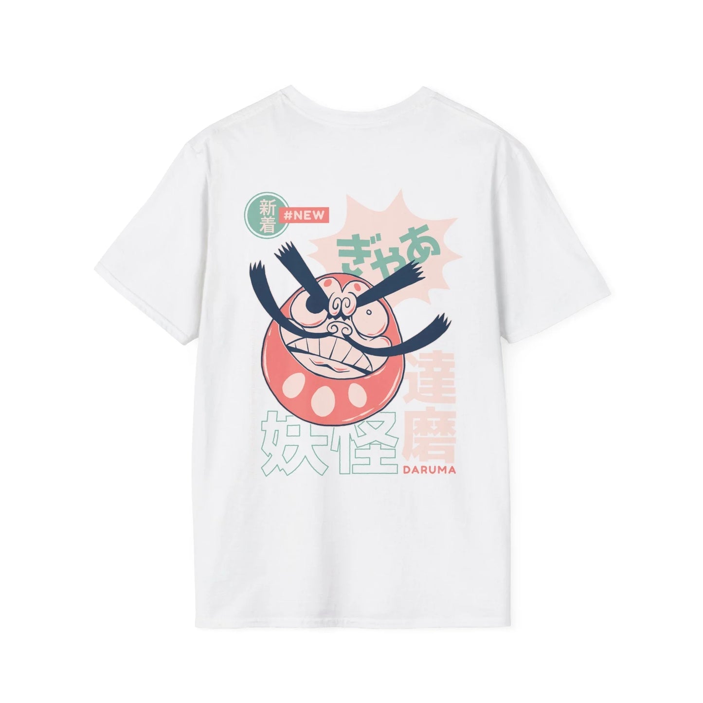 Daruma - Japanese Yokai - Unisex T-Shirt - Back Print - STREET STYLE