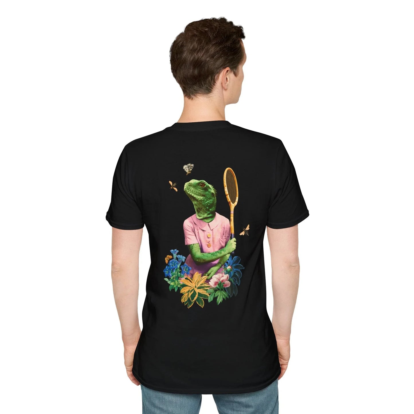 Lizard - Animal Human - Unisex T-Shirt - Back Print - STREET STYLE