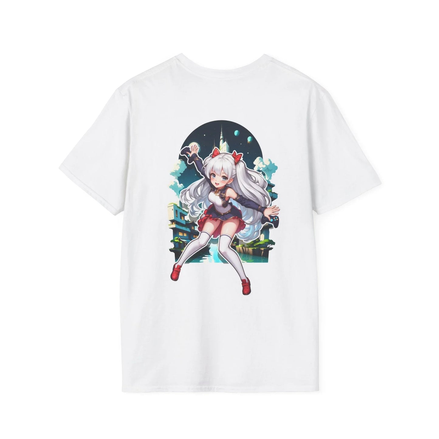 Gamer Girl - Anime World - Unisex T-Shirt - Back Print - STREET STYLE