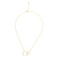 14K Gold Plated Two Circle Interlocking Pendant Necklace - STREET STYLE
