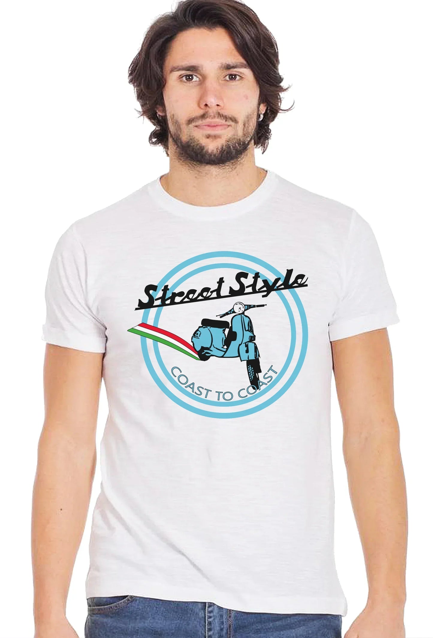 Street Style Vespa Auto Moto e Bici 10-0 T-shirt Urban Men Uomo 100% Cotone Pettinato JK - STREET STYLE