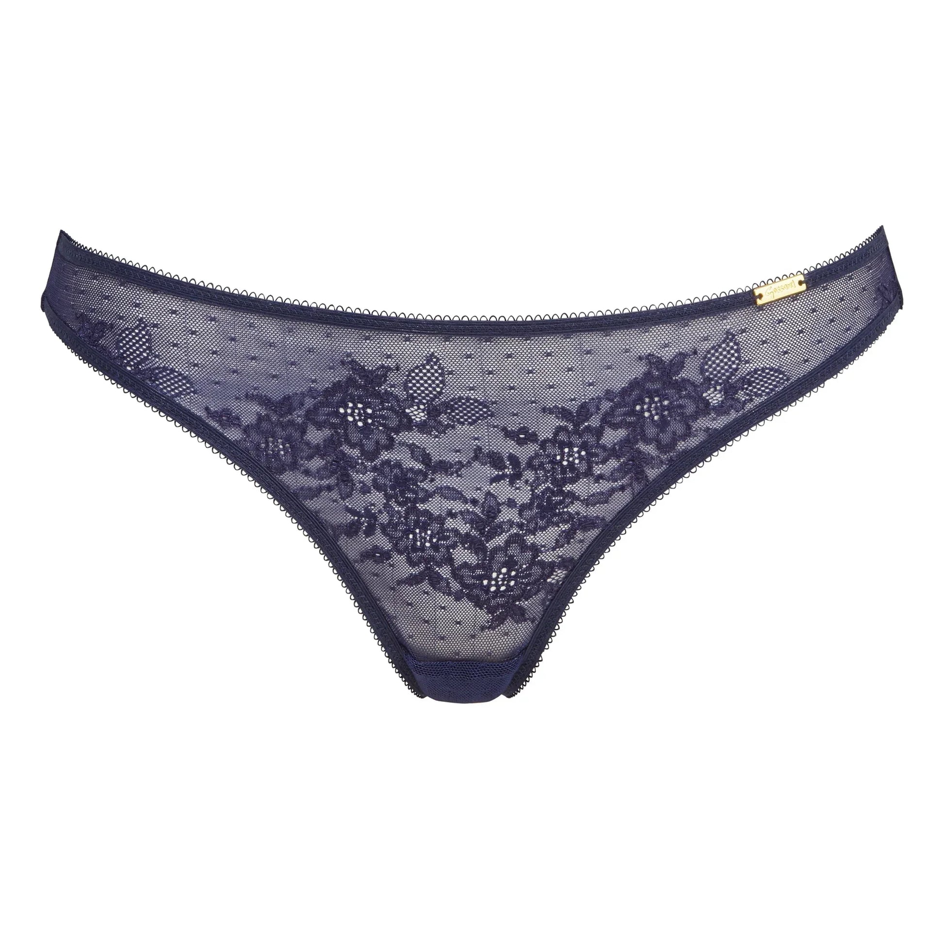 Gossard Glossies Lace Eclipse Sheer Thong Panty - STREET STYLE