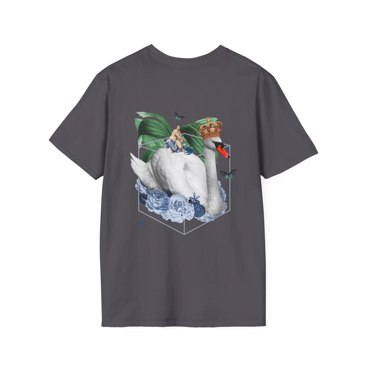 Swan - Quirky Collage - Unisex T-Shirt - Back Print - STREET STYLE