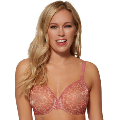 Gossard Glossies Pink Leopard Print Sheer Bra - STREET STYLE