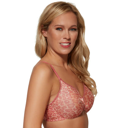 Gossard Glossies Pink Leopard Print Sheer Bra - STREET STYLE