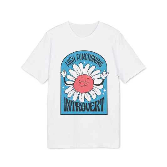 High functioning introvert - Antisocial Retro - Premium Bio Unisex T-Shirt - Front Print - STREET STYLE