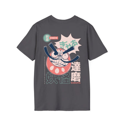 Daruma - Japanese Yokai - Unisex T-Shirt - Back Print - STREET STYLE