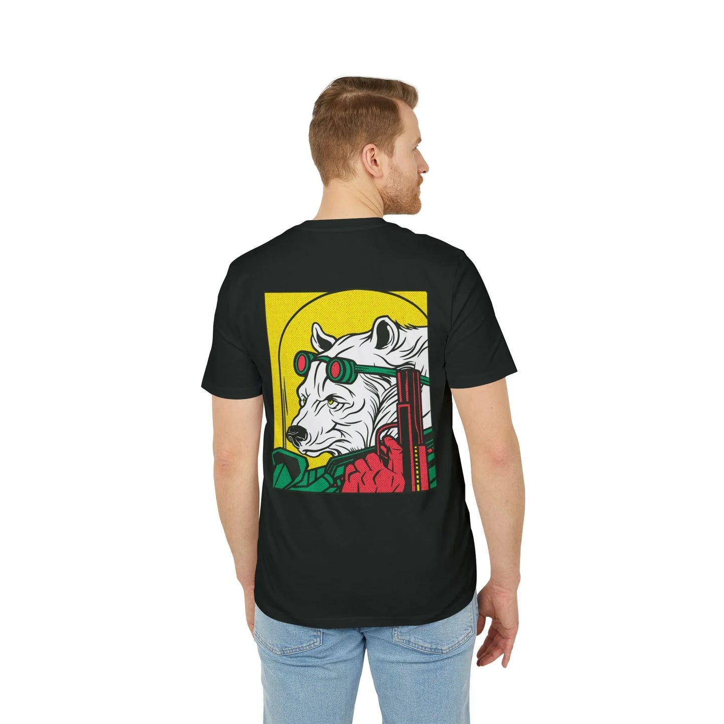 Ice Bear Gun - Comic Mafia - Premium Bio Unisex T-Shirt - Back Print - STREET STYLE