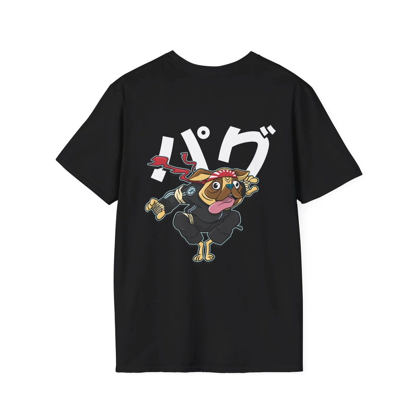 Pug - Warrior Animals - Unisex T-Shirt - Back Print - STREET STYLE