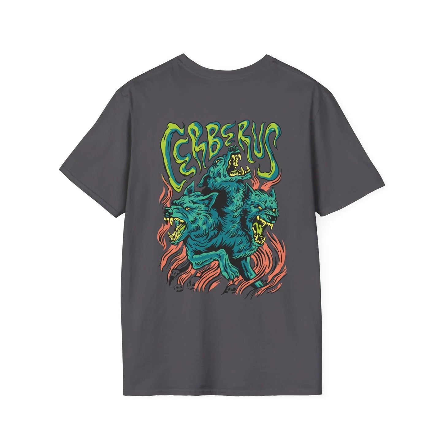 Cerberus - Greek Mythology - Unisex T-Shirt - Back Print - STREET STYLE
