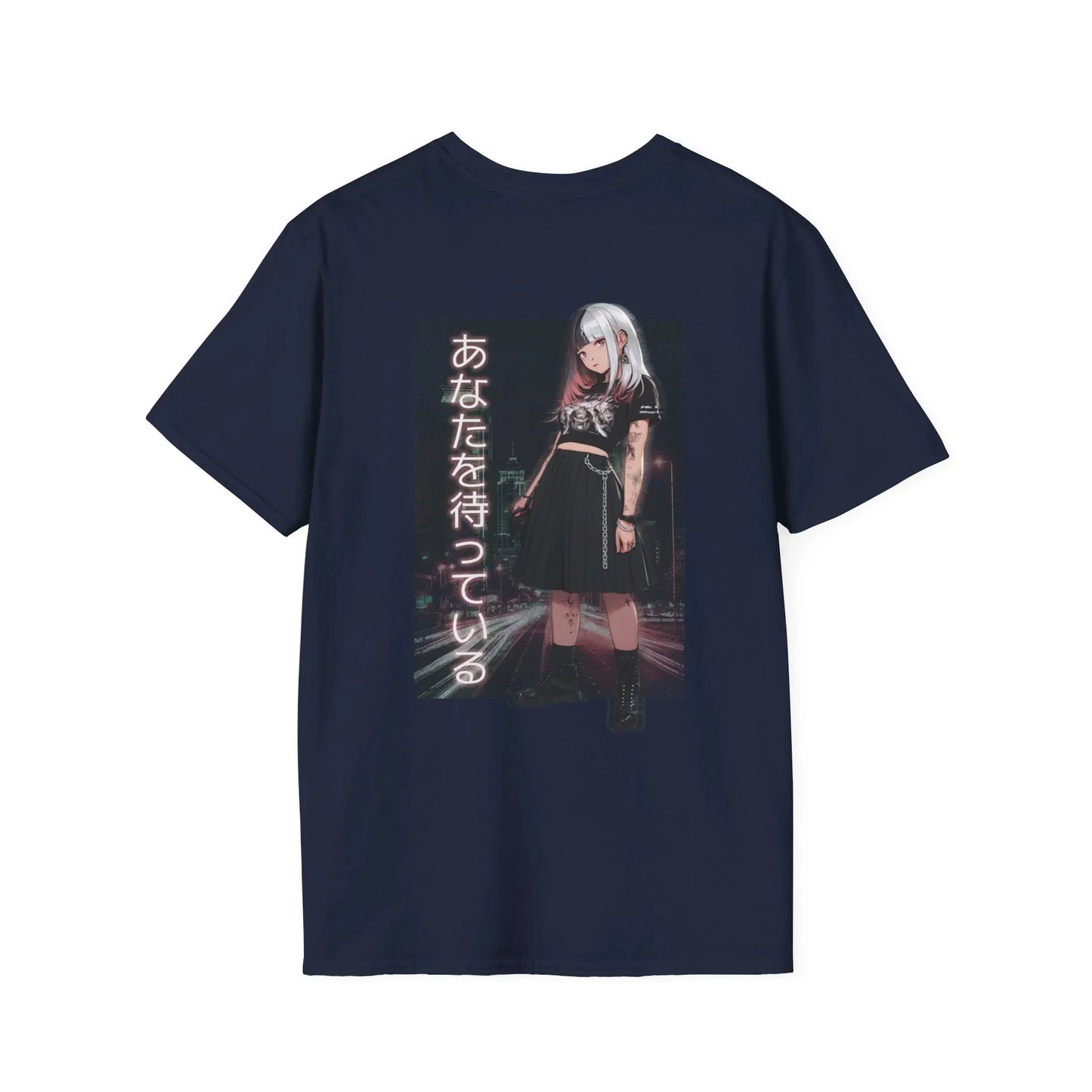 Waiting for you Girl - Anime World - Unisex T-Shirt - Back Print - STREET STYLE