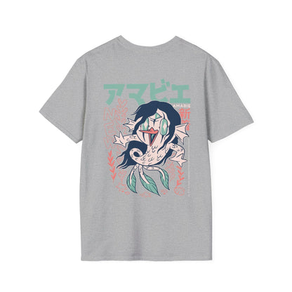 Amabie - Japanese Yokai - Unisex T-Shirt - Back Print - STREET STYLE