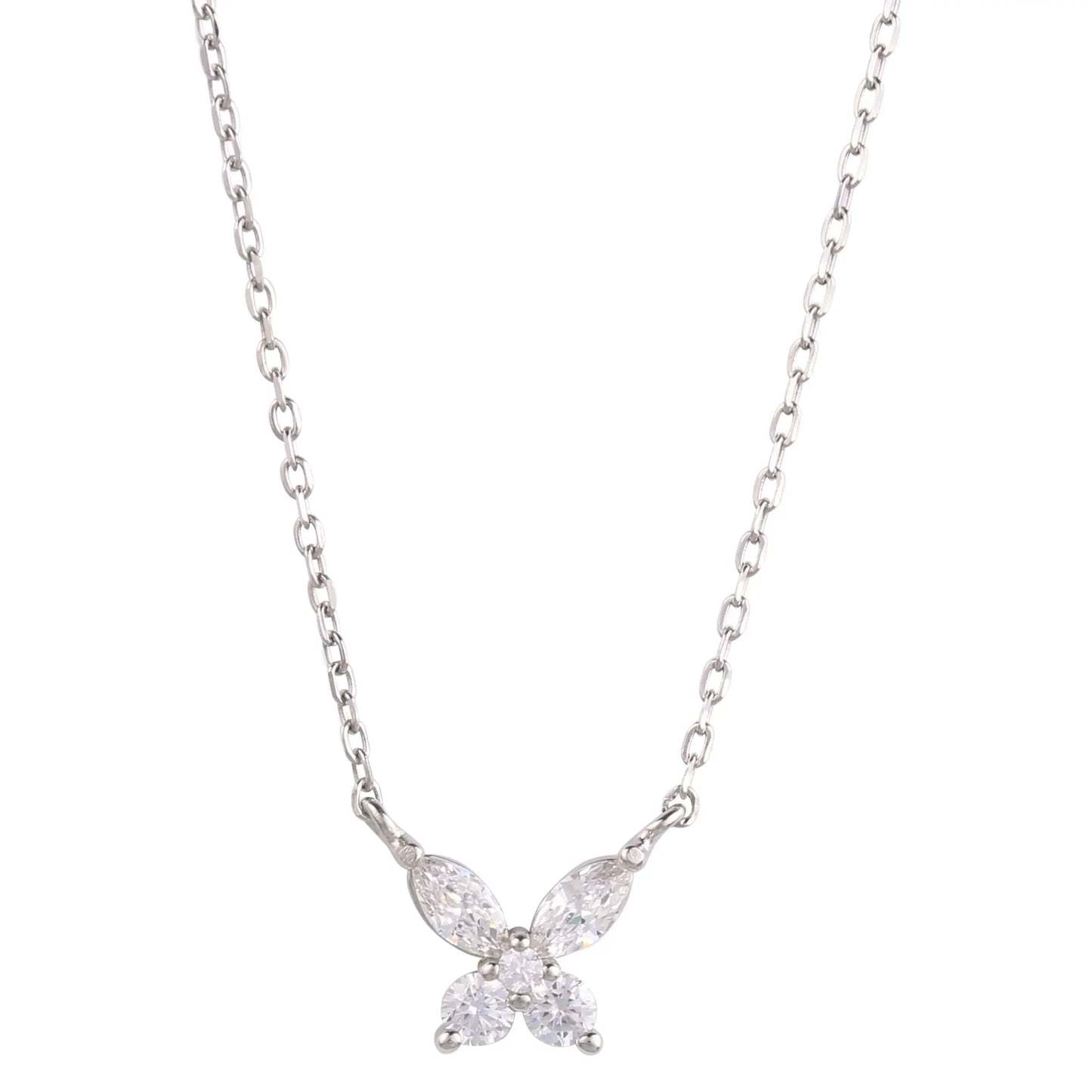 925 Sterling Silver Butterfly Pendant Necklace - STREET STYLE