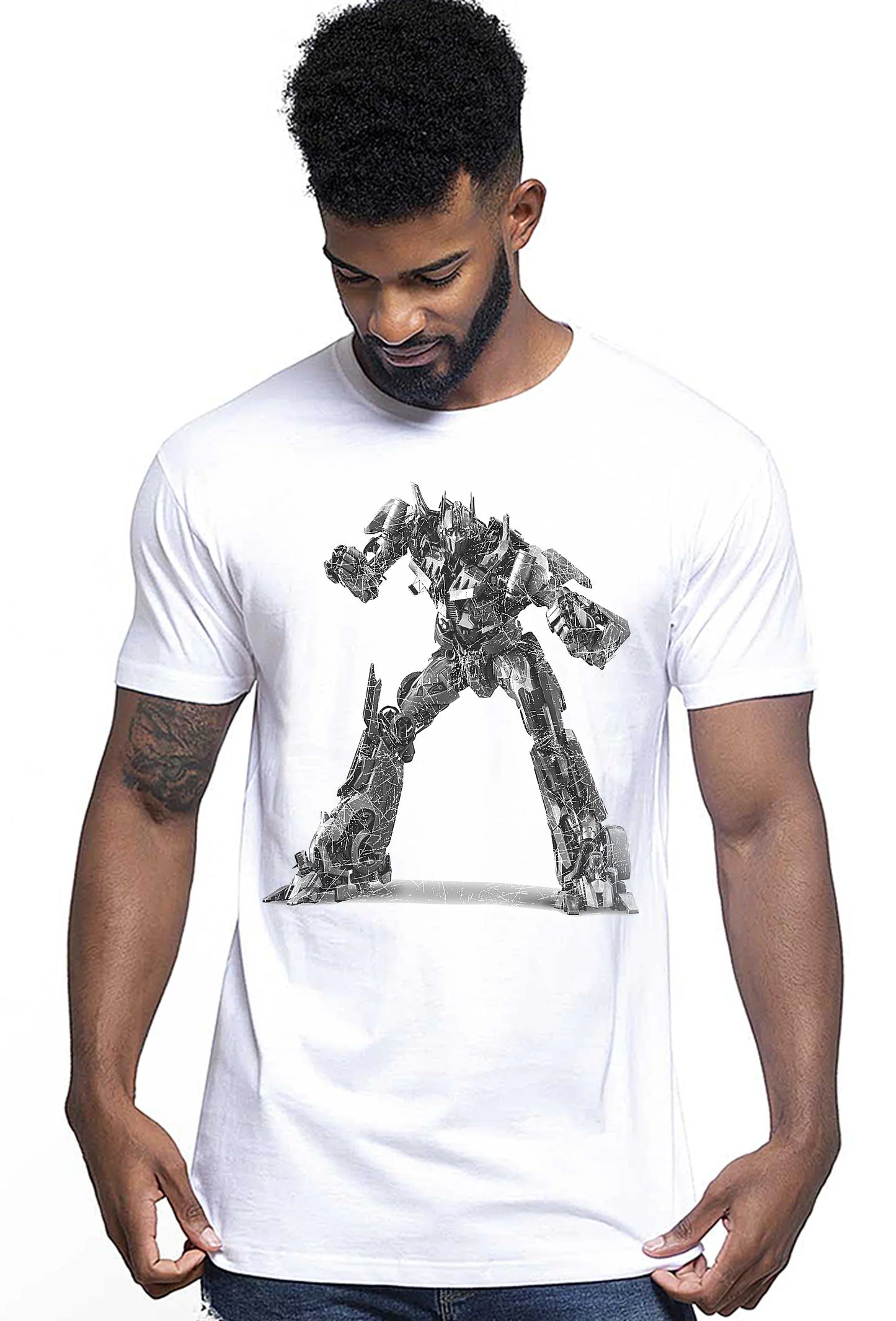 Trasformer Robot 1500-2 T-shirt Urban Men Uomo 100% Cotone Pettinato JK - STREET STYLE