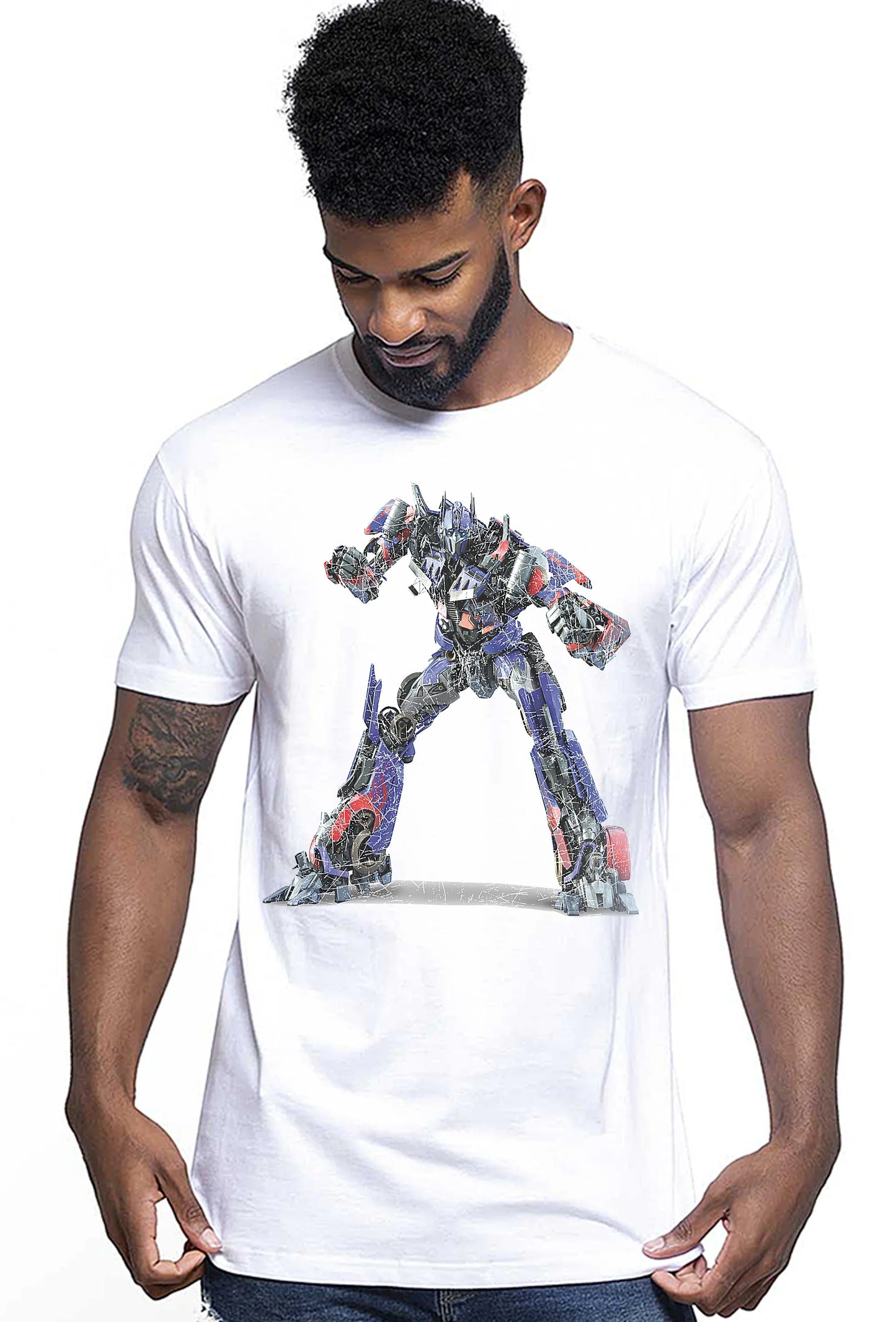 Trasformer Robot 1500-2 T-shirt Urban Men Uomo 100% Cotone Pettinato JK - STREET STYLE