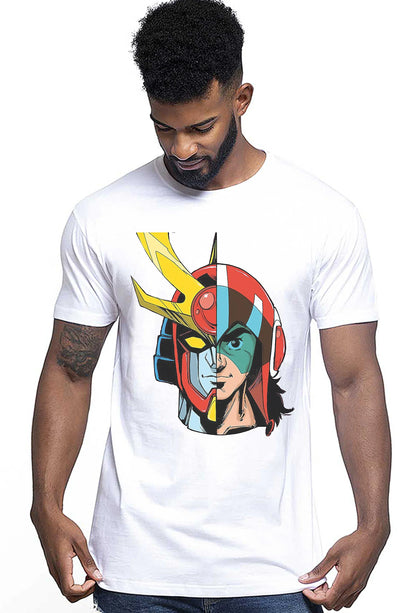 Daitarn 3 viso Ufo Robot 1502 T-shirt Urban Men Uomo 100% Cotone Pettinato JK - STREET STYLE