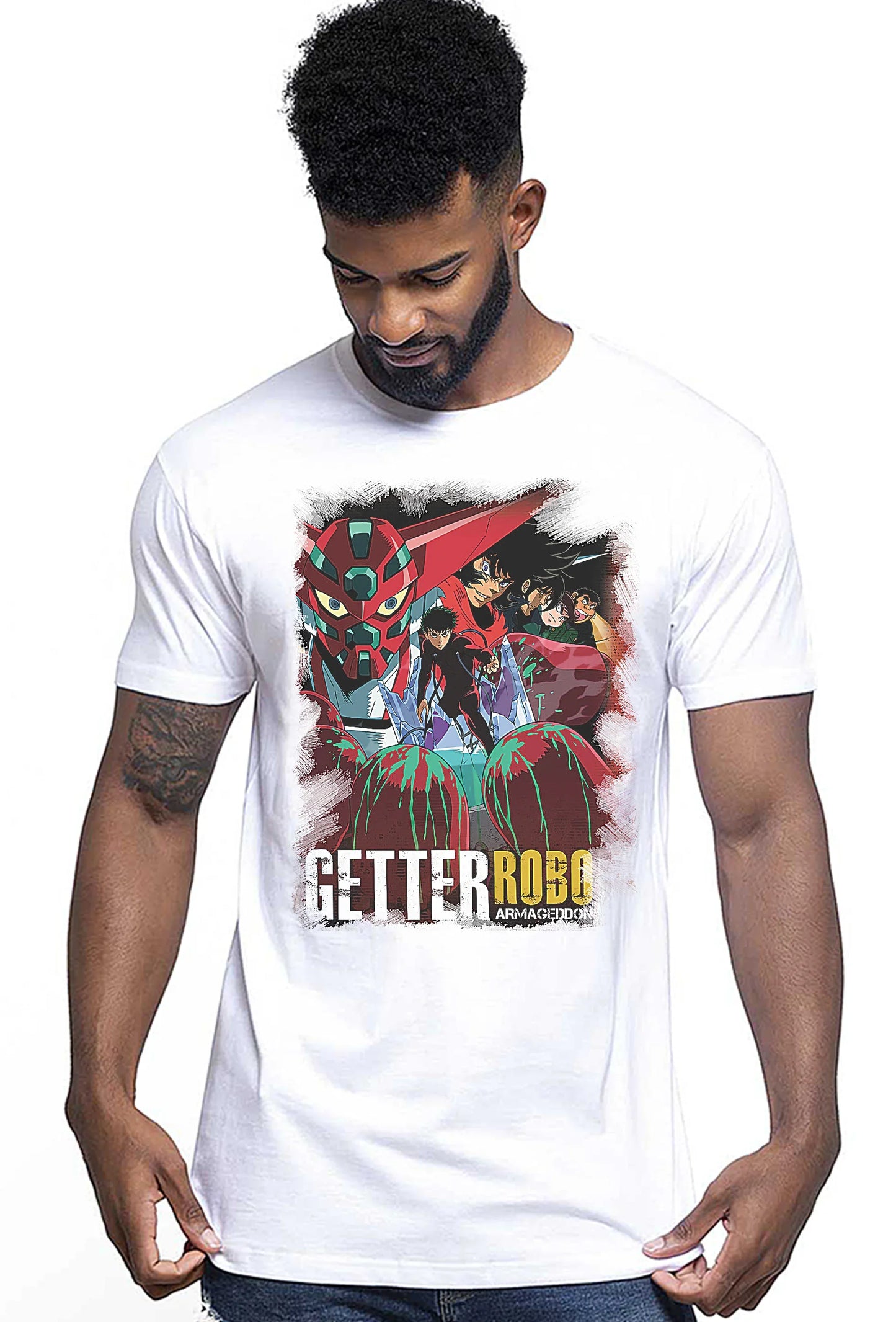 Getter Robot Ufo Robot 1503-2 T-shirt Urban Men Uomo 100% Cotone Pettinato JK - STREET STYLE