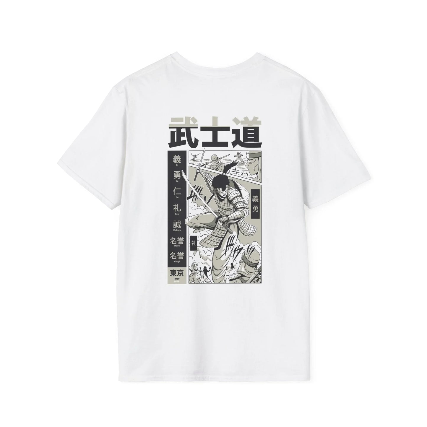 Flying Samurai - Samurai Manga - Unisex T-Shirt - Back Print - STREET STYLE