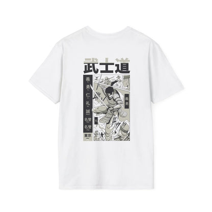 Flying Samurai - Samurai Manga - Unisex T-Shirt - Back Print - STREET STYLE