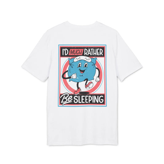 I´d much rather be sleeping - Antisocial Retro - Premium Bio Unisex T-Shirt - Back Print - STREET STYLE