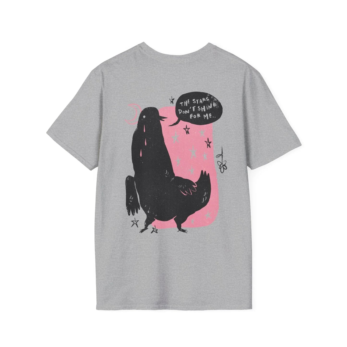 The Stars don´t shine for me - Moody Birds - Unisex T-Shirt - Back Print - STREET STYLE