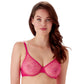 Gossard Glossies Lace Hot Pink Sheer Mesh Molded Bra - STREET STYLE