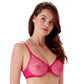 Gossard Glossies Lace Hot Pink Sheer Mesh Molded Bra - STREET STYLE