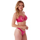 Gossard Glossies Lace Hot Pink Sheer Mesh Thong Panty - STREET STYLE