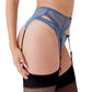 Gossard Superboost Lace Sheer Garter Belt Moonlight Blue - STREET STYLE