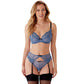 Gossard Superboost Lace Sheer Garter Belt Moonlight Blue - STREET STYLE