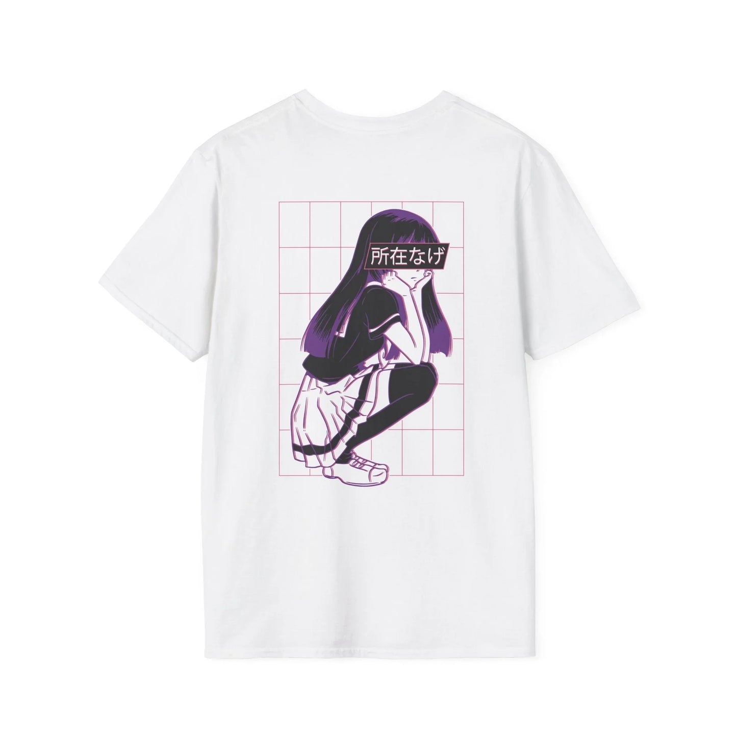 Anime Bored Girl - Anime World - Unisex T-Shirt - Back Print - STREET STYLE