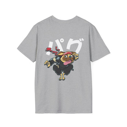 Pug - Warrior Animals - Unisex T-Shirt - Back Print - STREET STYLE