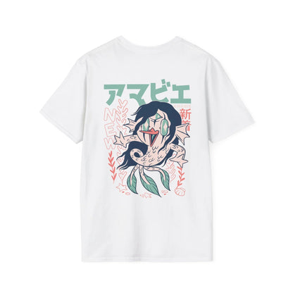 Amabie - Japanese Yokai - Unisex T-Shirt - Back Print - STREET STYLE