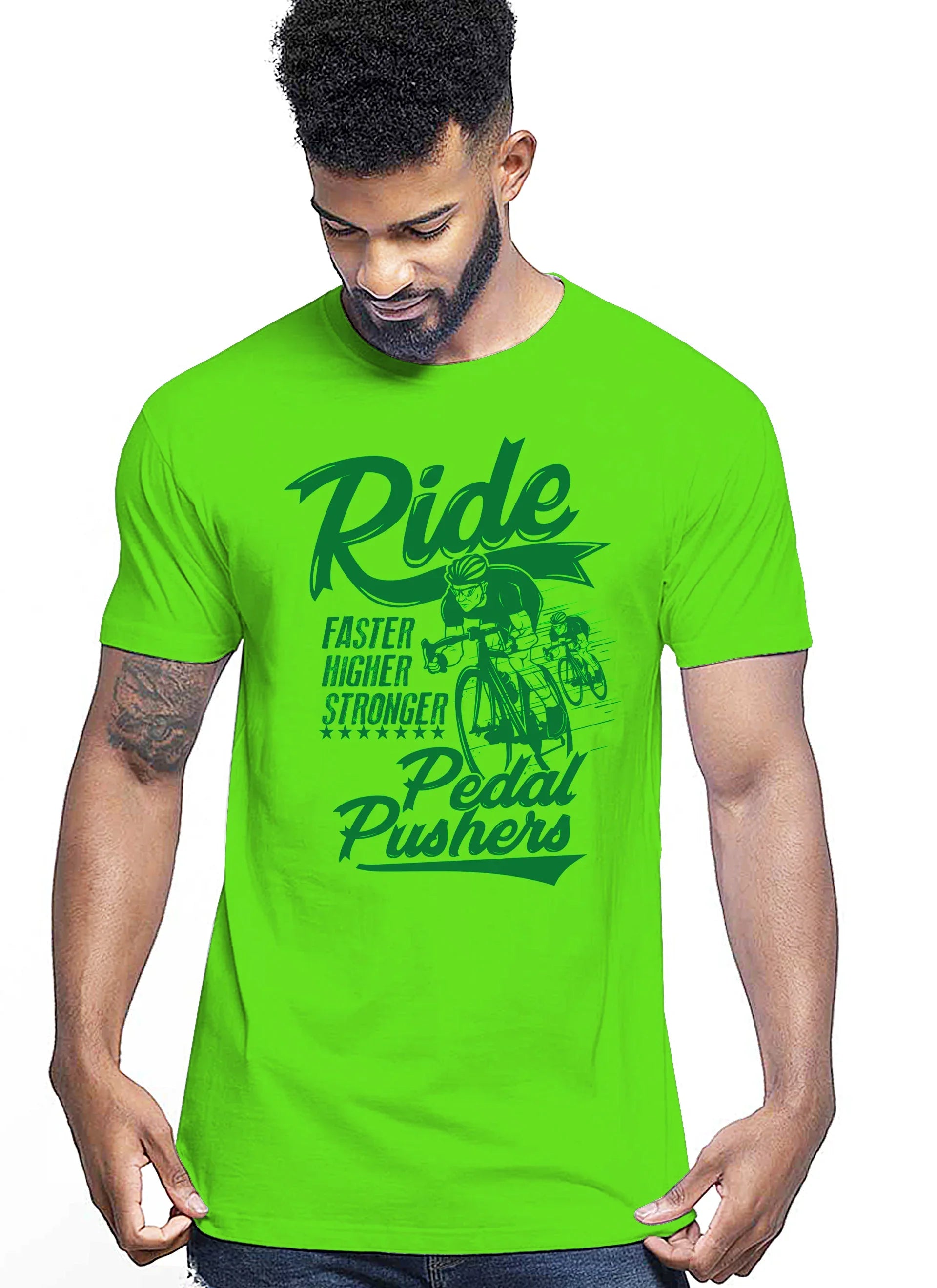 Pedal Pushers Auto Moto e Bici 161-2019-12 T-shirt Urban Men Uomo 100% Cotone Pettinato JK - STREET STYLE