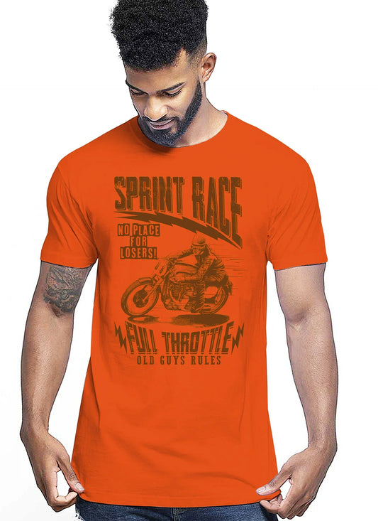 Sprint Race Ful throttlr Motor Club Auto Moto e Bici 161-2019-25 T-shirt Urban Men Uomo 100% Cotone Pettinato JK - STREET STYLE