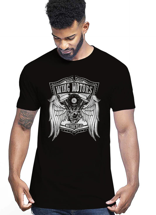 Wing Motors Real Speed Auto Moto e Bici 161-2019-46 T-shirt Urban Men Uomo 100% Cotone Pettinato JK - STREET STYLE