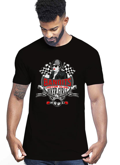Bandits Bike Girl Auto Moto e Bici 161-2019-58 T-shirt Urban Men Uomo 100% Cotone Pettinato JK - STREET STYLE