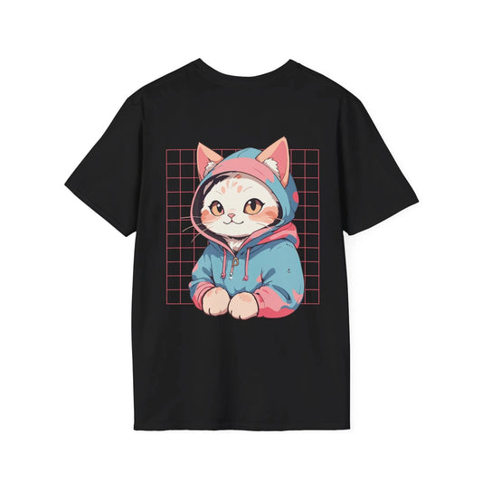 Cute Cat - Anime World - Unisex T-Shirt - Back Print - STREET STYLE