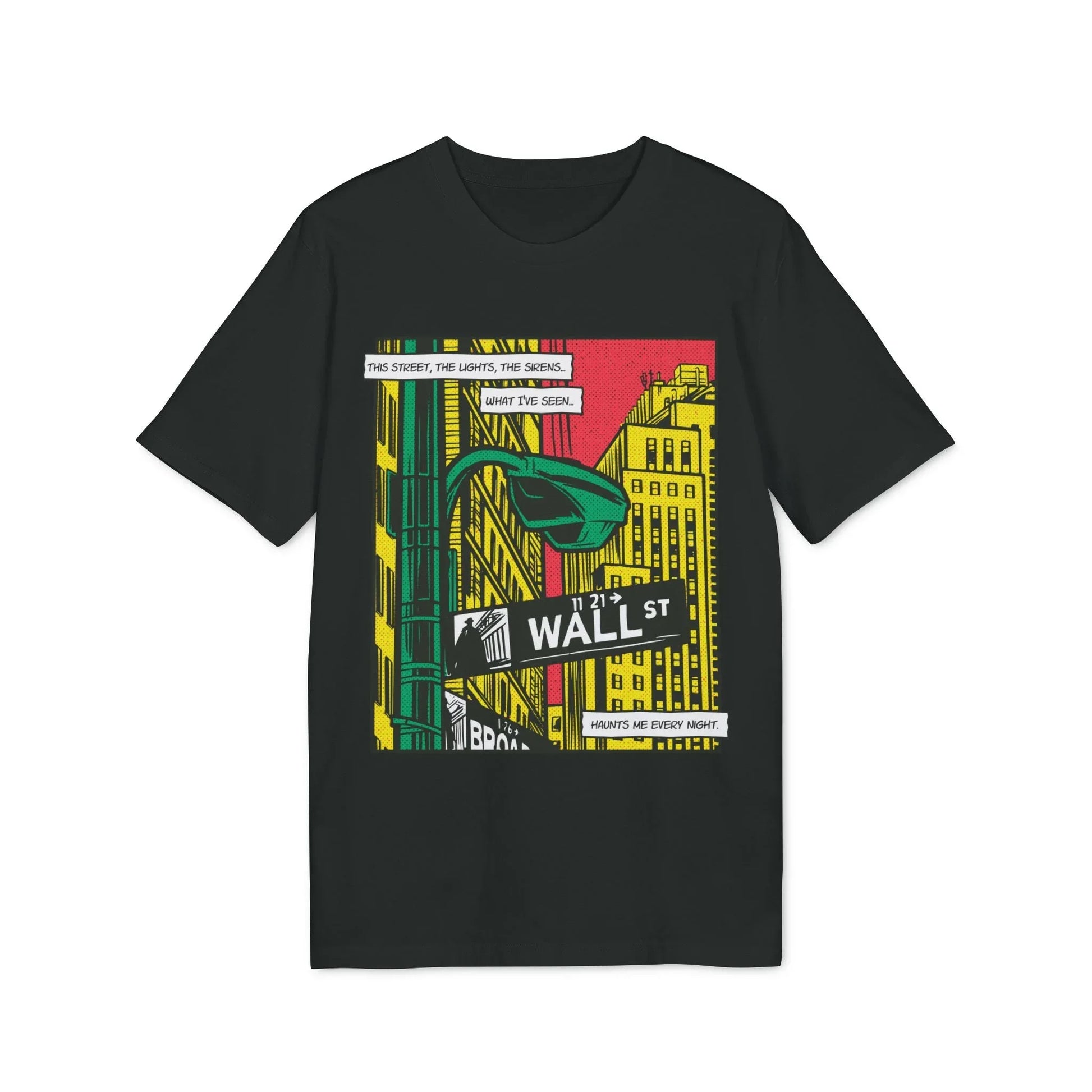 Wall Street - Comic Mafia - Premium Bio Unisex T-Shirt - Front Print - STREET STYLE