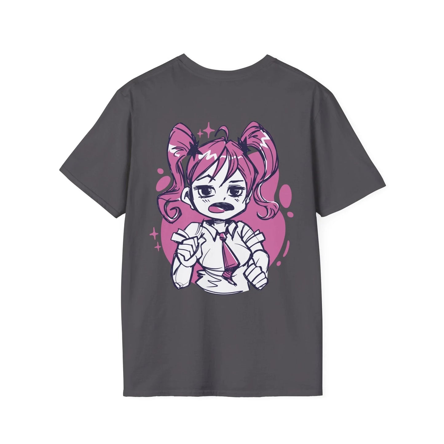 Anime Girl sketched - Anime World - Unisex T-Shirt - Back Print - STREET STYLE