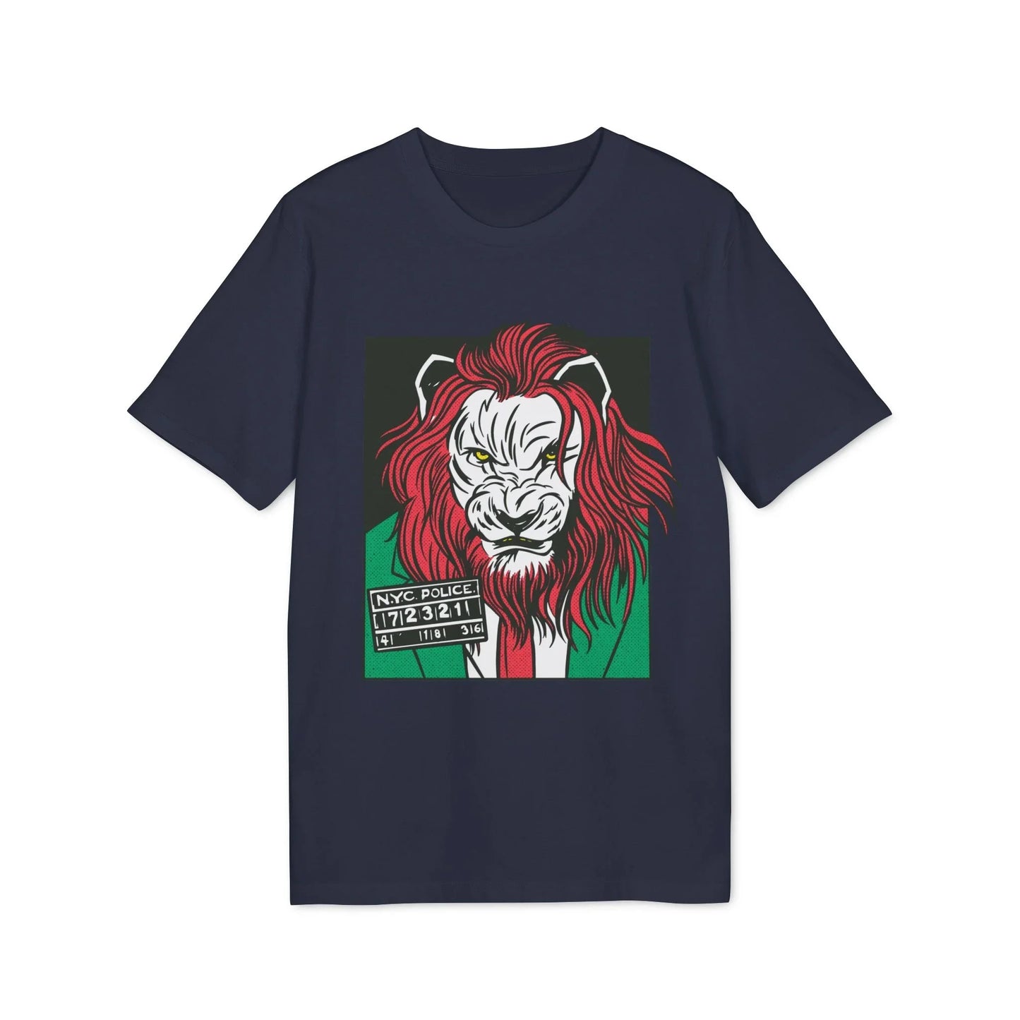 Lion Boss - Comic Mafia - Premium Bio Unisex T-Shirt - Front Print - STREET STYLE