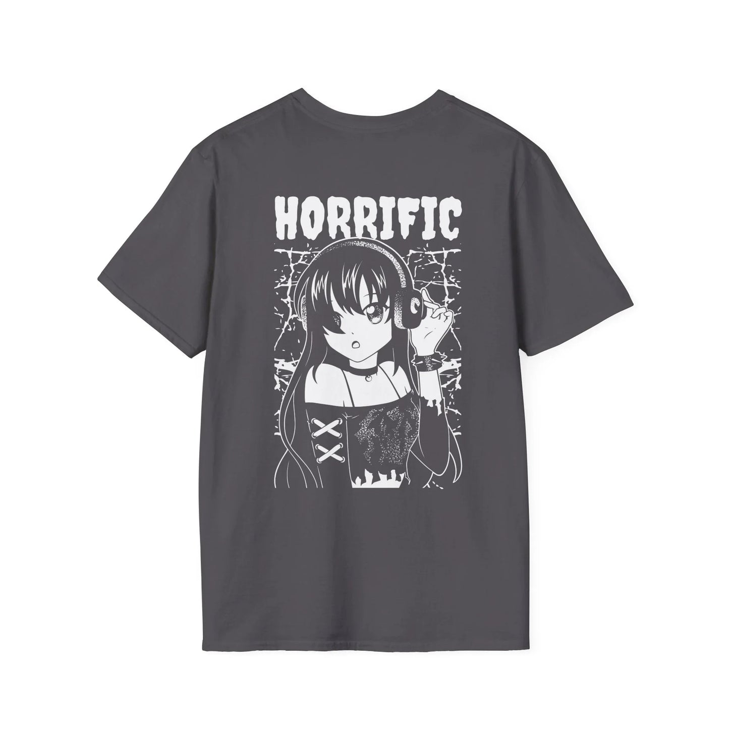 Horrific Dark Girl - Anime World - Unisex T-Shirt - Back Print - STREET STYLE