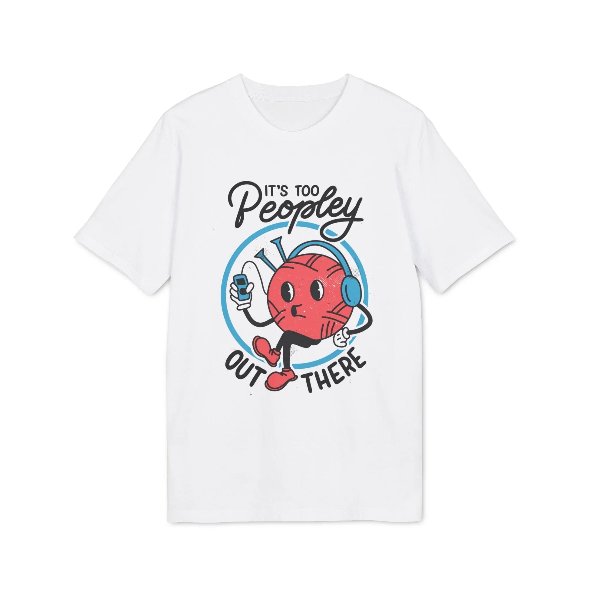 It´s too Peopley out there - Antisocial Retro - Premium Bio Unisex T-Shirt - Front Print - STREET STYLE