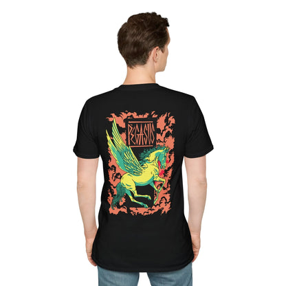 Pegasus - Greek Mythology - Unisex T-Shirt - Back Print - STREET STYLE
