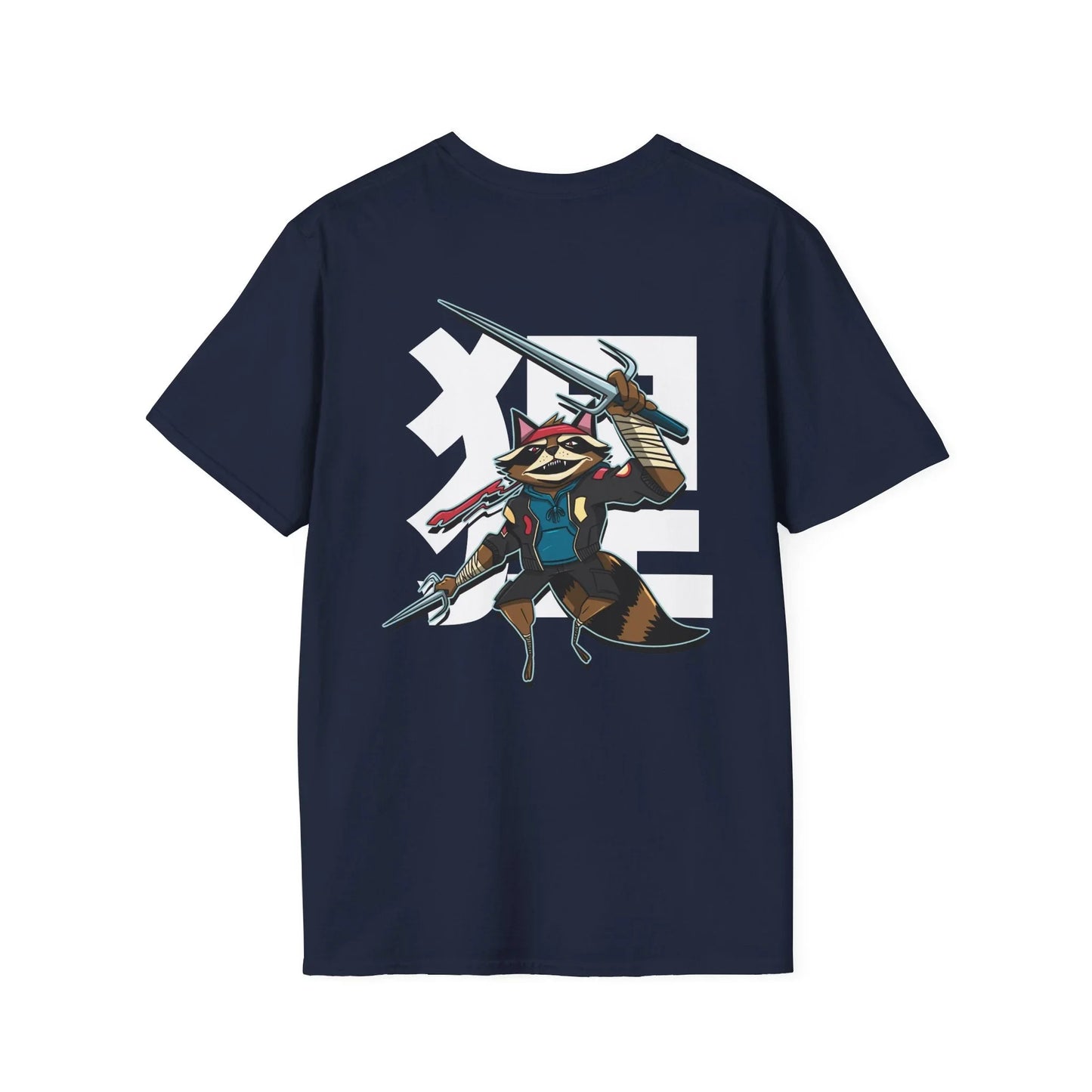 Racoon - Warrior Animals - Unisex T-Shirt - Back Print - STREET STYLE