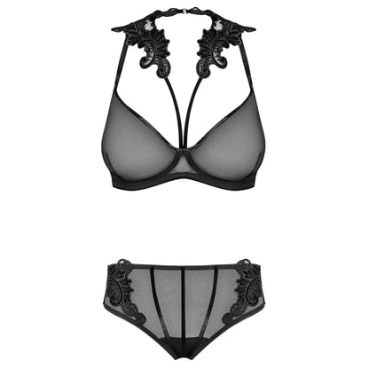 Sexy Sheer Demi Bra & Mesh Bikini Panty Set Majesty - STREET STYLE