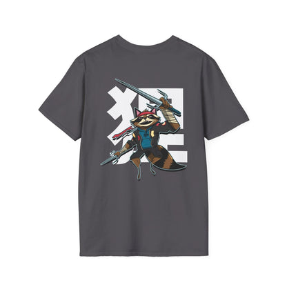 Racoon - Warrior Animals - Unisex T-Shirt - Back Print - STREET STYLE