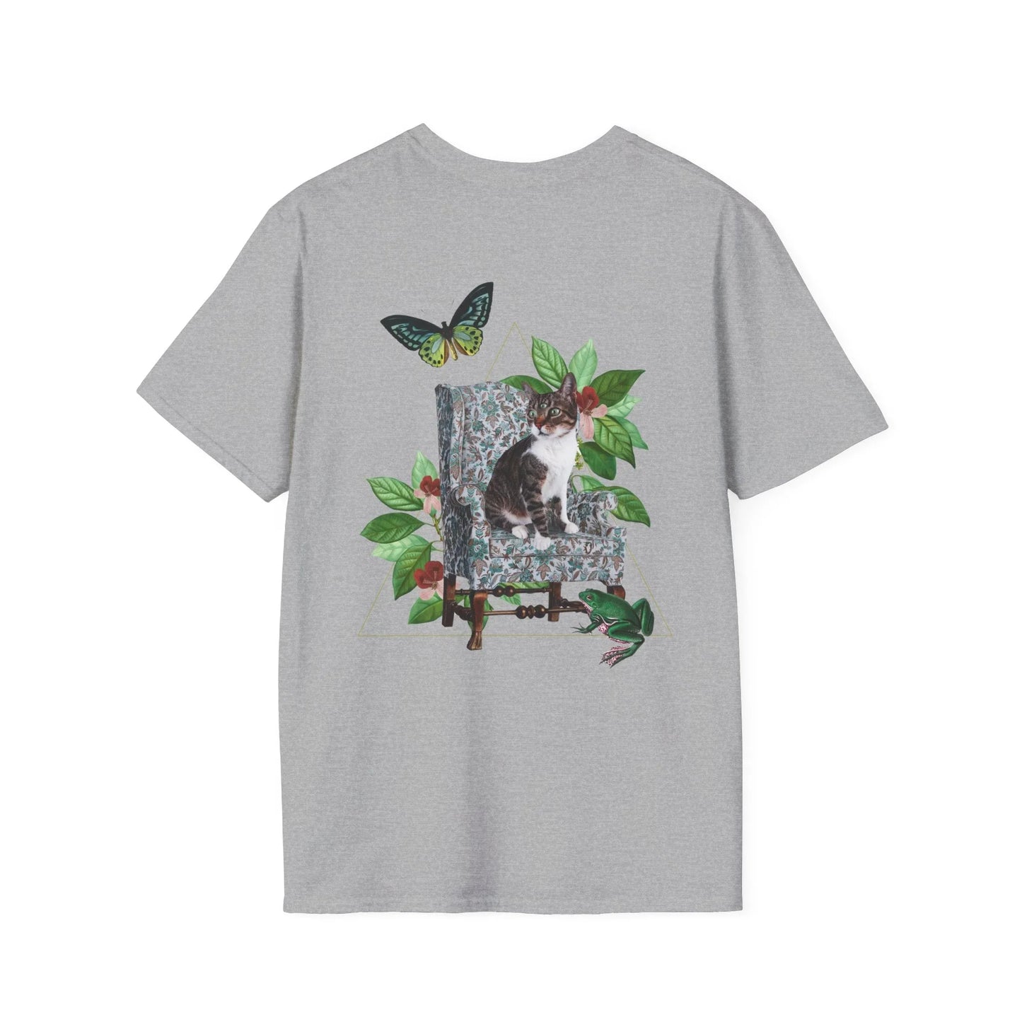 Cat - Quirky Collage - Unisex T-Shirt - Back Print - STREET STYLE