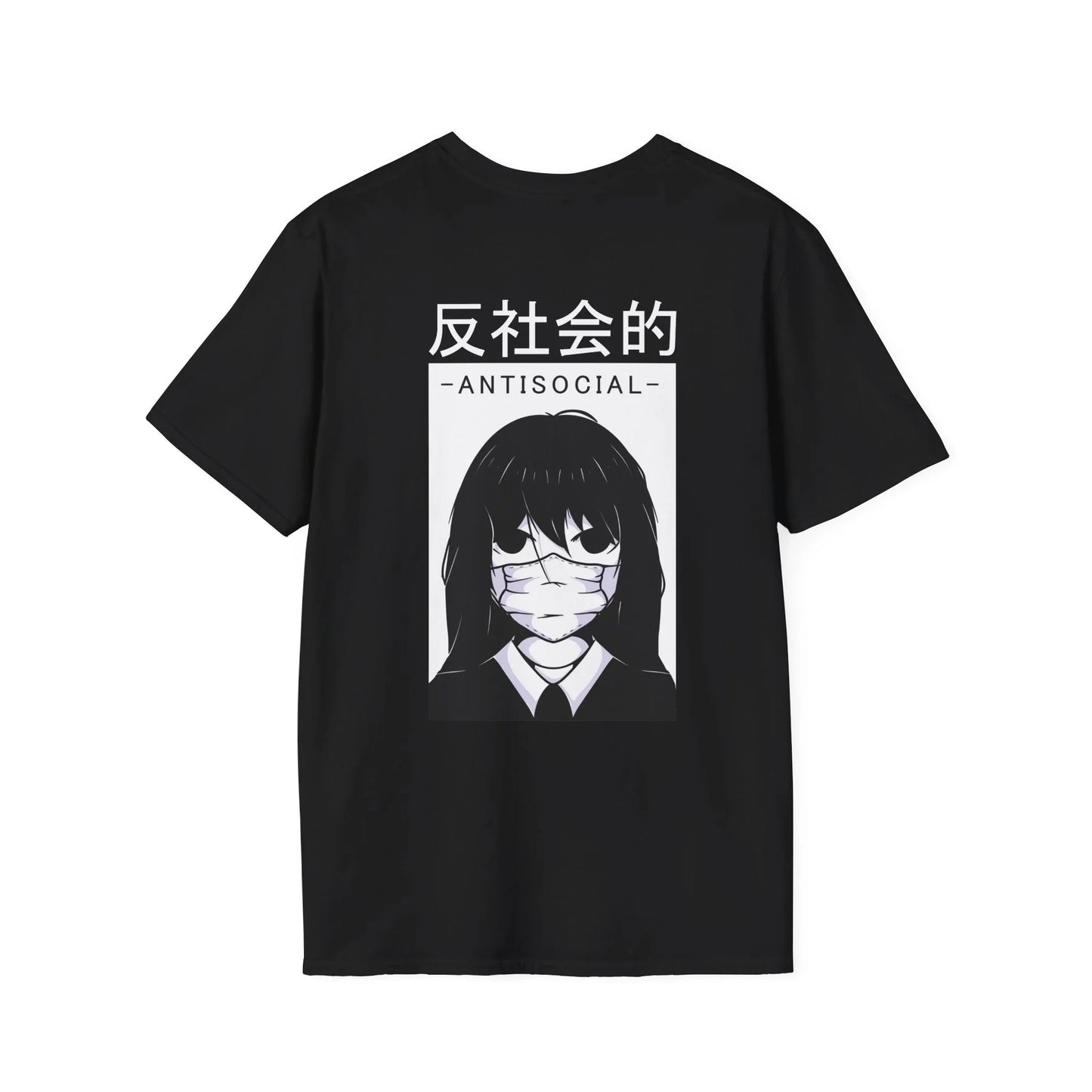 Antisocial Girl - Anime World - Unisex T-Shirt - Back Print - STREET STYLE